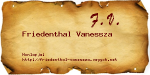 Friedenthal Vanessza névjegykártya